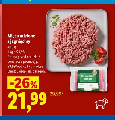 Mięso mielone z jagnięciny promocja w Lidl