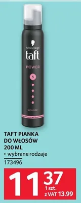 Pianka do włosów Taft Power wybrane rodzaje 173496 promocja w Selgros