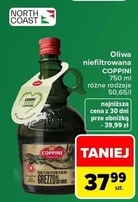 Oliwa niefiltrowana Coppini Grezzo promocja w Carrefour Market