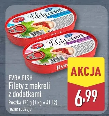 Filety z makreli z dodatkami różne rodzaje promocja w Aldi