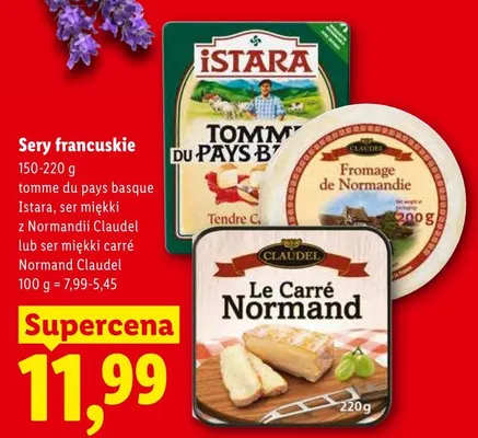 Ser francuski Tomme du Pays Basque Istara promocja w Lidl