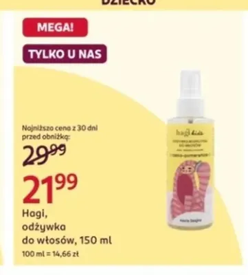 Odżywka do włosów dla dzieci Hagi promocja w Rossmann