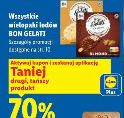 Wszystkie wielopaki lodów Bon Gelati promocja w Lidl