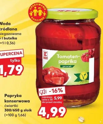 Papryka konserwowa ćwiartki promocja w Kaufland