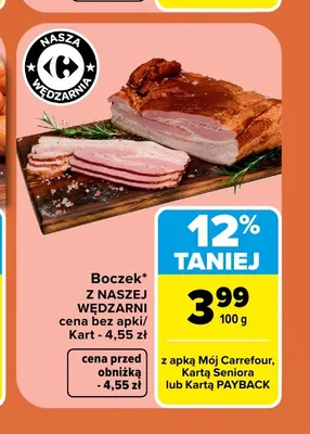 Boczek Nasza Wędzarnia promocja w Carrefour Market