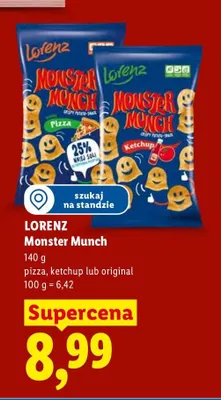 Chrupki Lorenz Monster Munch Pizza promocja w Lidl