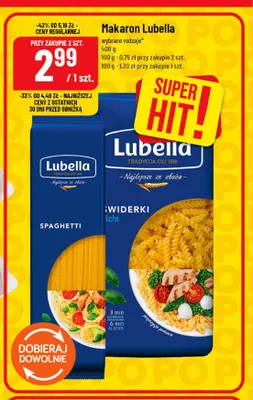 Makaron świderki Lubella promocja w POLOmarket