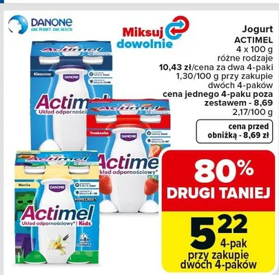 Jogurt różne rodzaje promocja w Carrefour Market