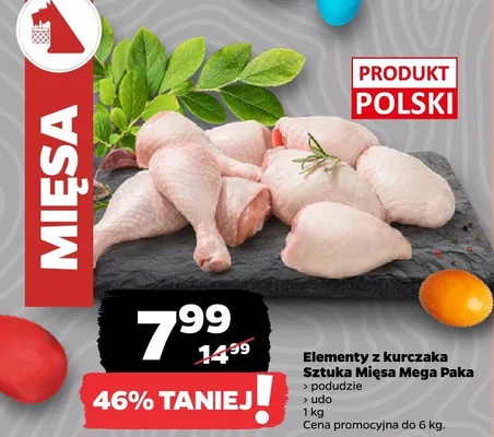 Elementy z kurczaka Sztuka Mięsa Mega Paka - podudzie - udo promocja w Netto