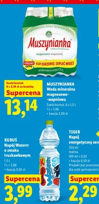 Woda mineralna gazowana Muszynianka magnezowo-wapniowa promocja w Lidl