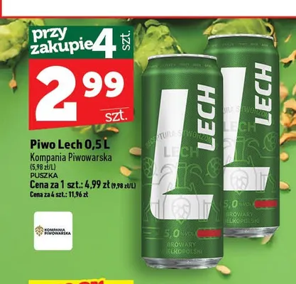 Piwo Lech Premium promocja w TOPAZ