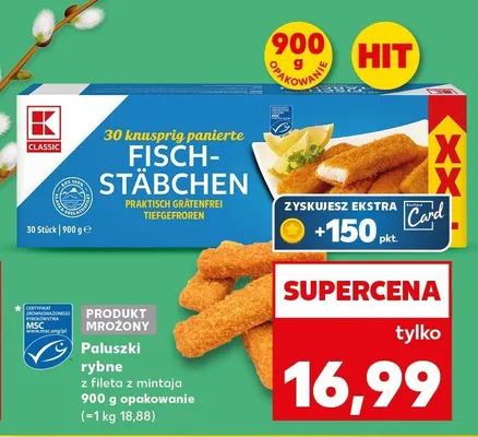 Paluszki rybne z fileta z mintaja promocja w Kaufland