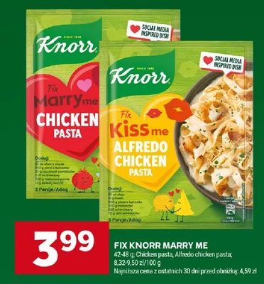 Fix Knorr Marry Me Chicken pasta promocja w Stokrotka