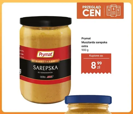 Musztarda sarepska ostra Prymat promocja w Dino