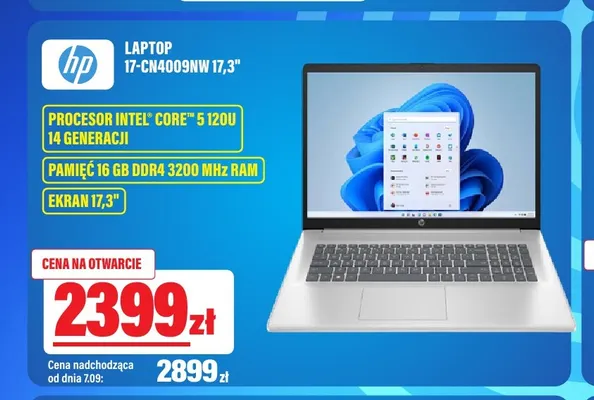 Laptop Hp 17-CN4009NW 17,3" promocja w RTV EURO AGD