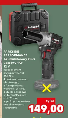 Akumulatorowy klucz udarowy 1/2" Parkside Performance promocja w Kaufland