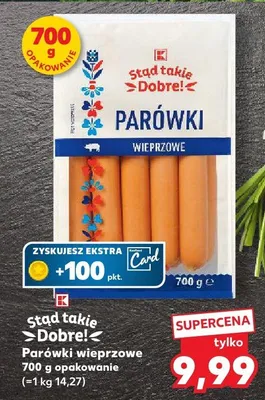 Parówki wieprzowe promocja w Kaufland
