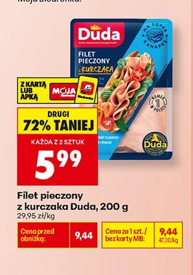 Filet pieczony z kurczaka Duda promocja w Biedronka