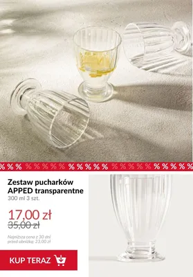 Zestaw pucharków APPED transparentne 3-pak promocja w Homla
