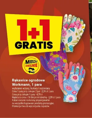 Rękawice ogrodowe Workmann promocja w Twój Market