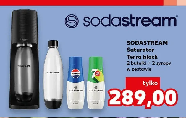 Saturator Sodastream Terra Black zestaw promocja w Kaufland
