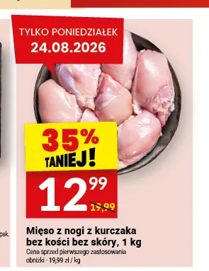 Mięso z nogi z kurczaka bez kości bez skóry promocja w Twój Market
