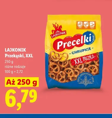 Precelki chrupkie Lajkonik XXL promocja w Lidl