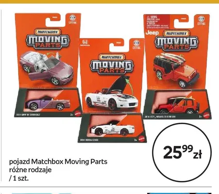 Pojazd Matchbox Moving Parts promocja w Empik
