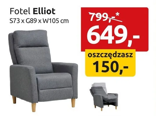 Fotel Elliot promocja w Black Red White