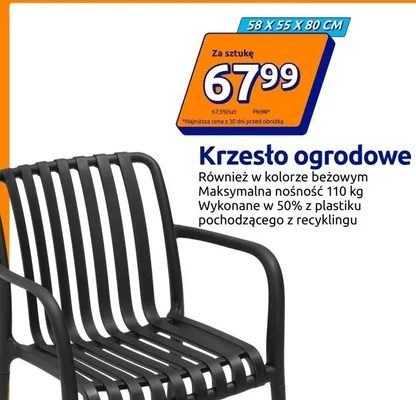 Krzesło ogrodowe promocja w Action