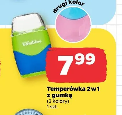Temperówka 2w1 z gumką Bambino promocja w Netto