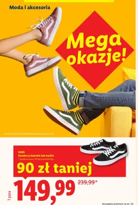 Sneakersy męskie Vans promocja w Lidl