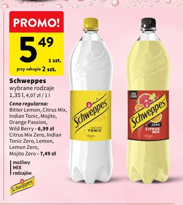 Napój gazowany Schweppes Mojito promocja w Intermarche