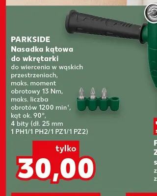 Nasadka kątowa do wkrętarki Parkside promocja w Kaufland