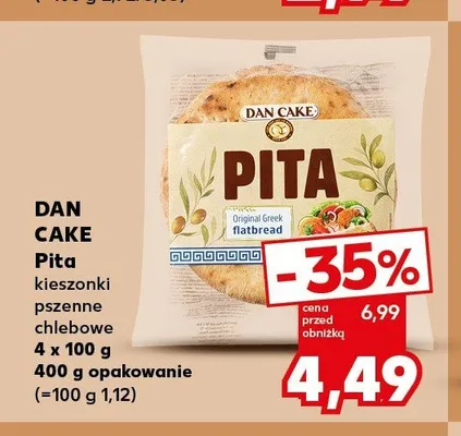 Pita kieszonki pszenne chlebowe Dan Cake promocja w Kaufland