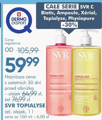 Żel olejek SVR Topialyse promocja w Super-Pharm