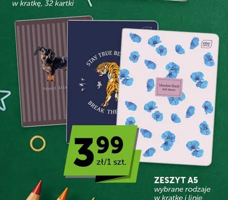 Zeszyt A5 w kratkę i linie 60 kartek promocja w Groszek
