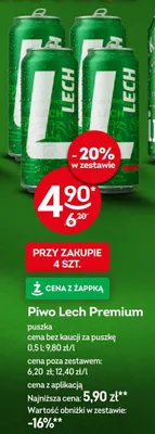 Piwo Lech Premium puszka promocja w Żabka