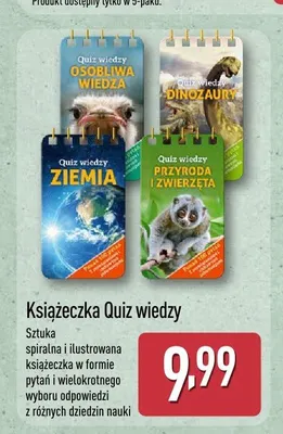 Książeczka Quiz wiedzy Dinozaury promocja w Aldi