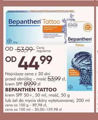 Maść do pielęgnacji tatuażu Bepanthen Tattoo promocja w Super-Pharm