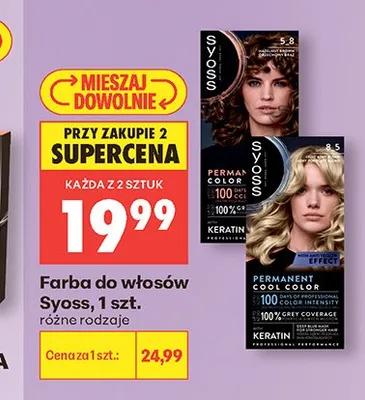 Farba do włosów Syoss promocja w Biedronka