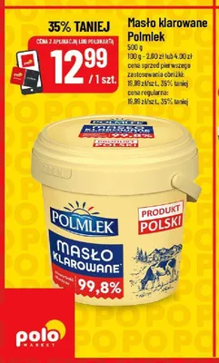 Masło klarowane Polmlek promocja w POLOmarket