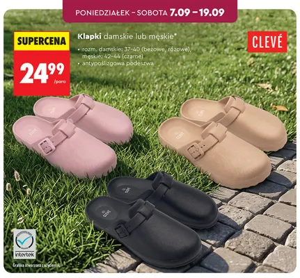 Klapki męskie Clevé promocja w Biedronka