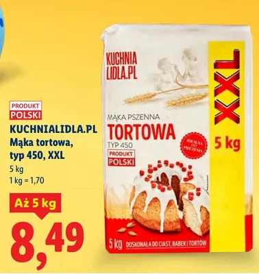 Mąka tortowa typ 450, XXL promocja w Lidl