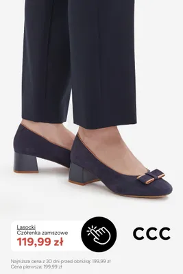 Czółenka zamszowe Lasocki promocja w CCC