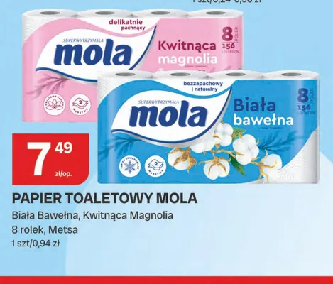 Papier toaletowy Mola Kwitnąca Magnolia 8-pak promocja w Chorten