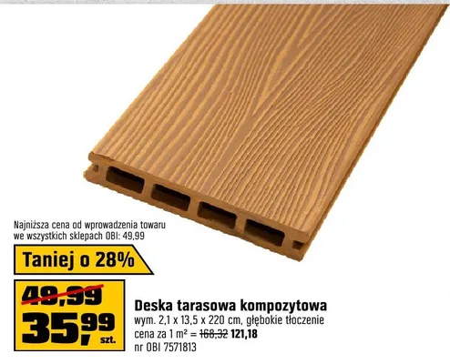 Deska tarasowa kompozytowa promocja w OBI