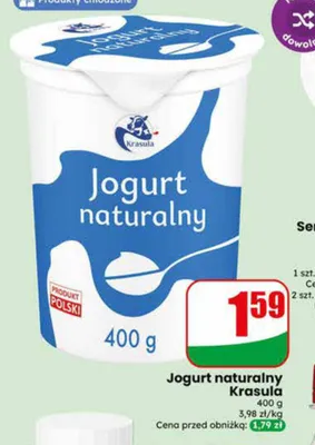 Jogurt naturalny Osm śrem promocja w Dino