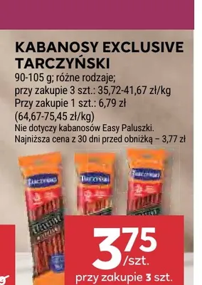 Kabanosy Exclusive Tarczyński promocja w Stokrotka