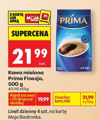 Kawa mielona Finezja promocja w Biedronka